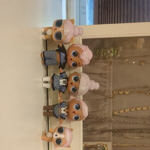 Set of 5 LOL Dolls with Pink Hair